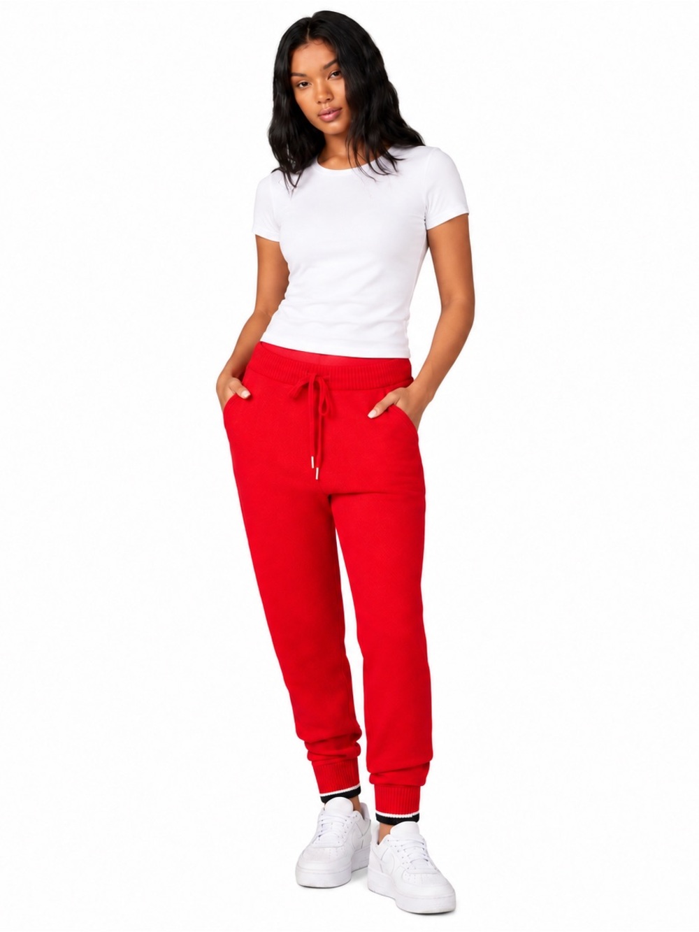 Savage X Fenty Lit Leisure Knit Jogger Goji Berry Red XS NWT Rihanna Lounge